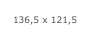 136,5 x 121,5